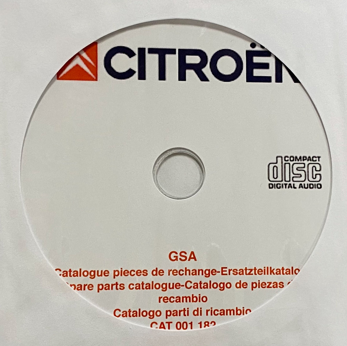 19791986 Citroen GSA Parts Catalog Schiff European