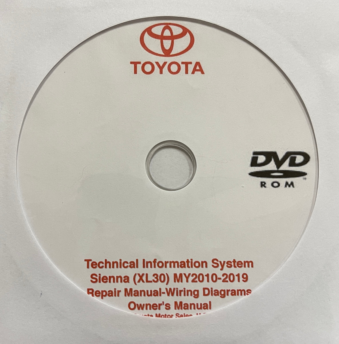 20102019 Toyota Sienna Owner