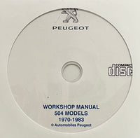 1970-1983 Peugeot 504 Gas and Diesel models Workshop Manual