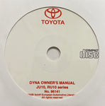 1968-1977 Toyota Dyna JU10, RU10 series Owner's manual