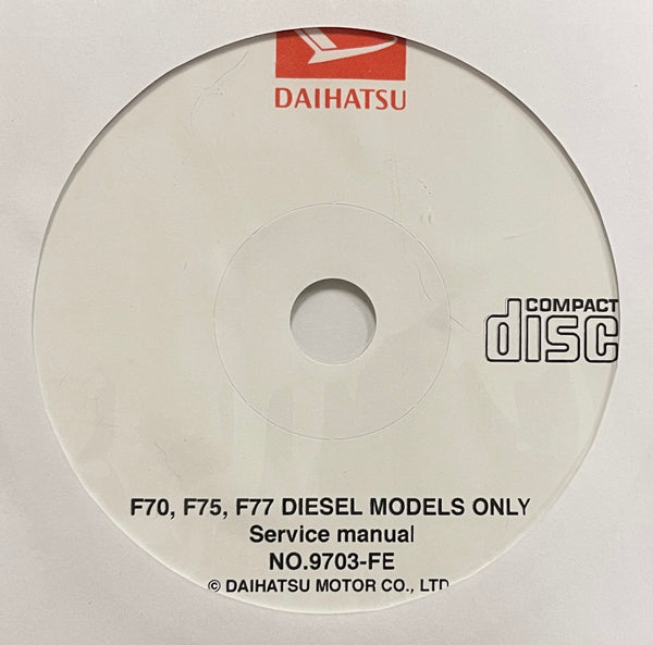 1984-2002 Daihatsu F70, F75, F77 DIESEL models Workshop Manual