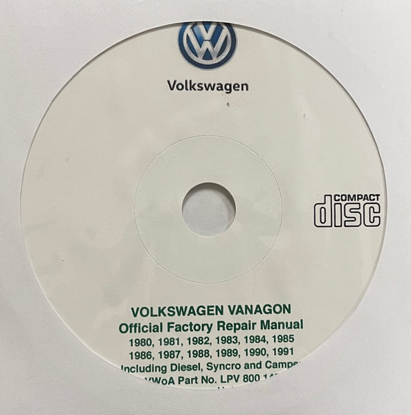 1980-1991 Volkswagen Vanagon/Vanagon Syncro Workshop Manual