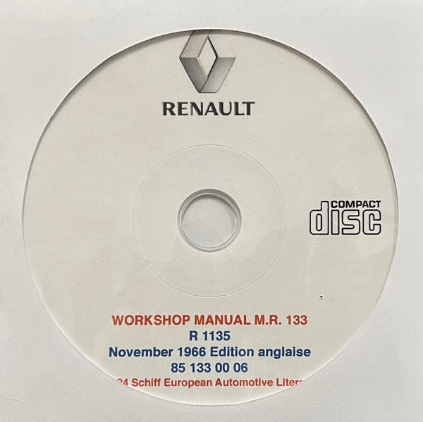 1967-1973 Renault 8 Gordini R1135 Workshop Manual
