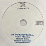 1980-1989 Peugeot 505 Steering-Brakes-Suspension Workshop Manual