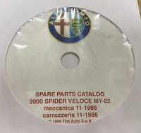 Alfa Romeo 2000 Spider Veloce MY-82 SPARE PARTS CATALOG