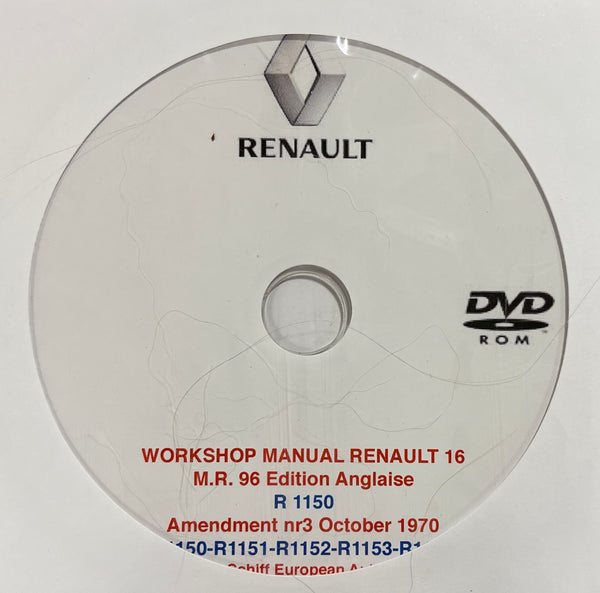 1968-1971 Renault 16 Workshop Manual