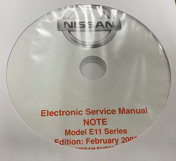 2004-2007 Nissan Note Model E11 series Workshop Manual
