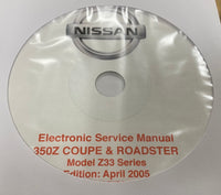 2002-2007 Nissan 350Z Coupe & Roadster Model Z33 Series Workshop Manual