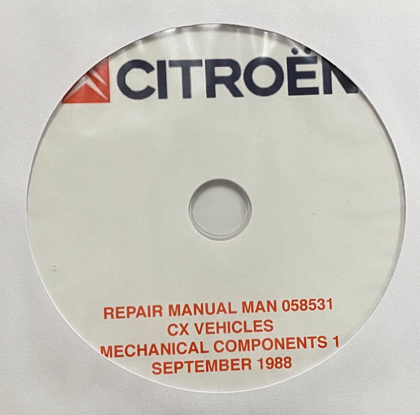 1986-1991 Citroen CX Series 2 Workshop Manual