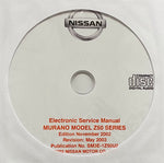 2003 Nissan Murano Model Z50 Series USA Workshop Manual