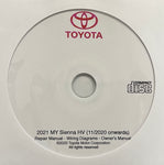 2021 Toyota Sienna Hybrid Workshop Manual