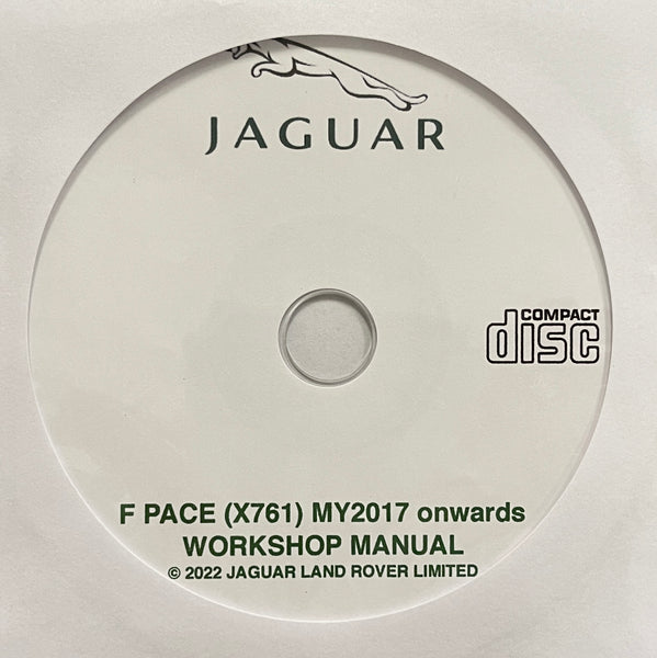 2017 onwards Jaguar F Pace (X761) Workshop Manual