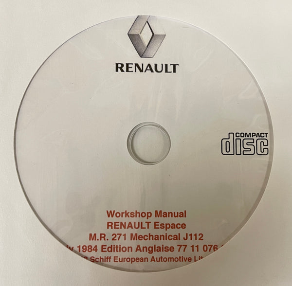1984-1987 Renault Espace (J112) Mechanical Workshop Manual