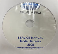 2008 Subaru Impreza Models Workshop Manual