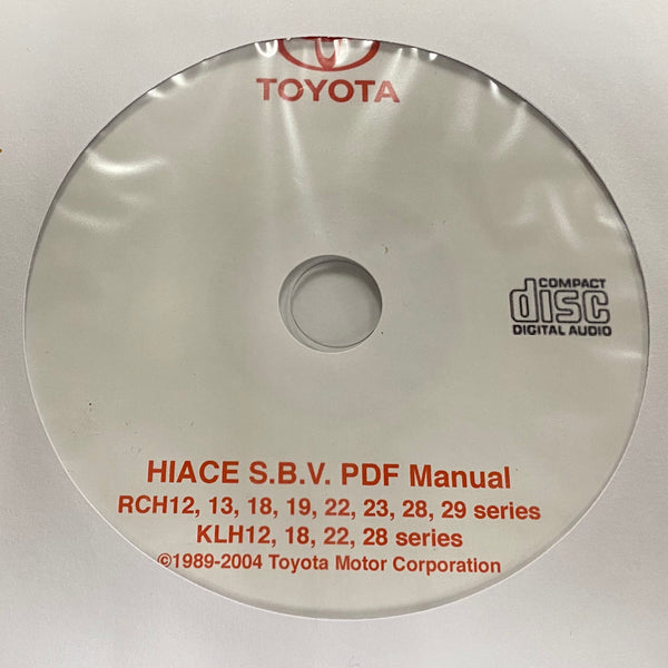 1989-2004 Toyota Hiace S.B.V. Service Manual