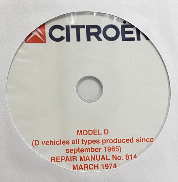 1966-1974 Citroen Model D (DS/ID) Workshop Manual