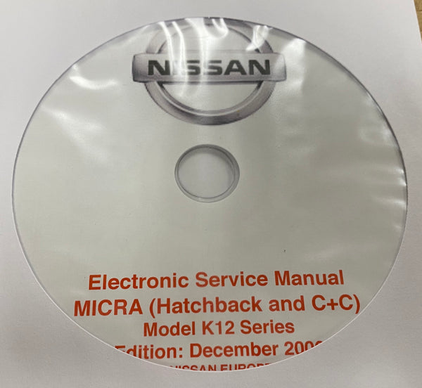 2002-2007 Nissan Micra (Hatchback and C+C) Model K12 Workshop Manual