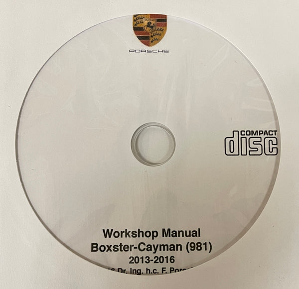 2013-2016 Porsche Boxster-Cayman (981) Workshop Manual