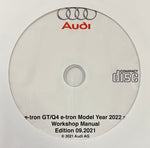 2022 onwards Audi e-tron GT and Q4 e-tron models Workshop Manual