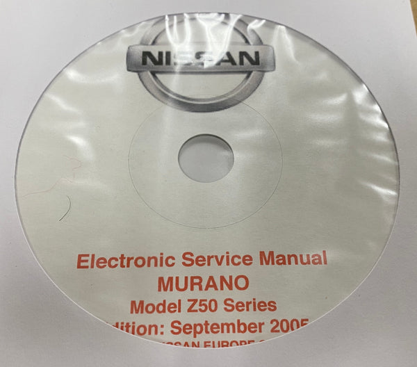 2002-2007 Nissan Murano Model Z50 Series Workshop Manual