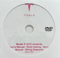 2015 onwards Tesla MODEL X Owner's Manual-Parts Catalog-Workshop Manual