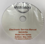 2004-2008 Nissan Navara Model D40 series Workshop Manual