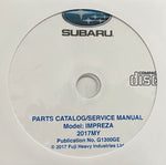 2017 Subaru Impreza Parts Catalog and Service Manual