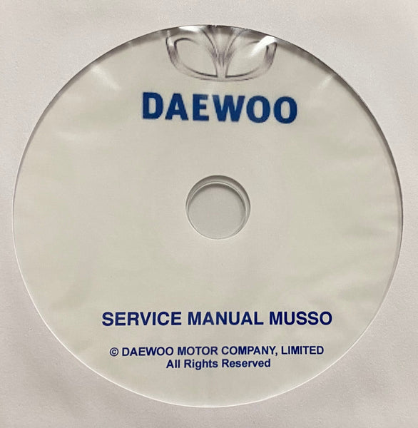 1999-2001 Daewoo Musso Workshop Manual