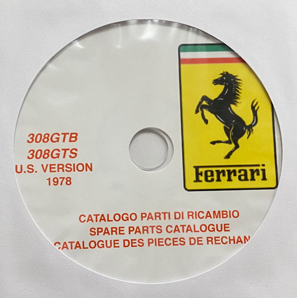 1978 Ferrari 308GTB/308GTS US Spare Parts Catalogue