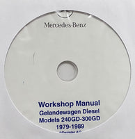 1979-1989 Mercedes-Benz 240GD-300GD Workshop Masnual