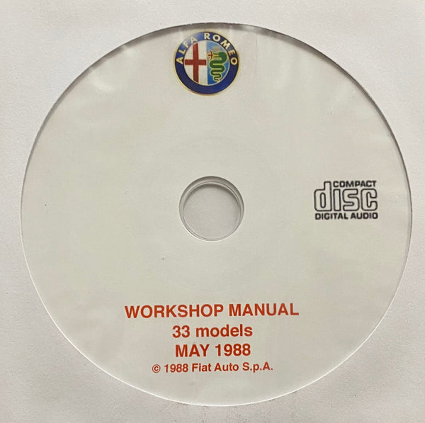 1986-1989 Alfa Romeo 33 models Workshop Manual