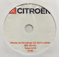 1976-1980 Citroen GS Parts Catalog