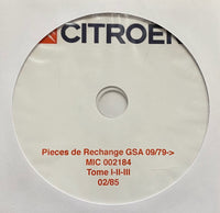 1980-1985 Citroen GSA Parts Catalog