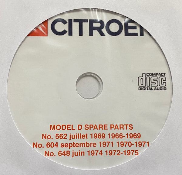 1966-1975 Citroen Model D Parts Catalog