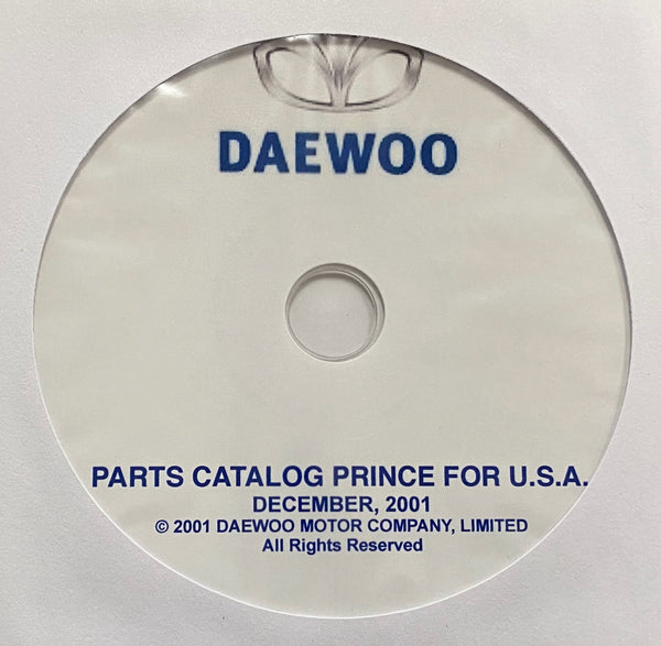 1991-1997 Daewoo Prince USA Parts Catalog