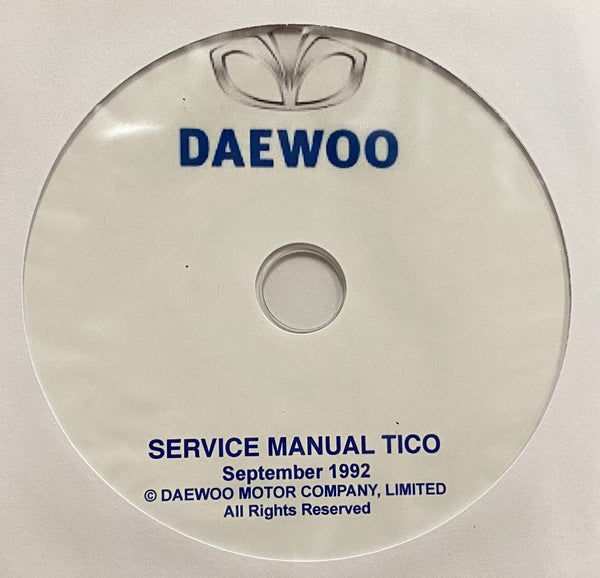 1991-2001 Daewoo Tico Workshop Manual