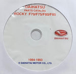 1984-1993 Daihatsu Rocky Parts Catalog