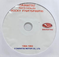 1984-1993 Daihatsu Rocky Parts Catalog