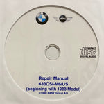 1983-1989 BMW 633CSi-M6/US E24 Workshop Manual;