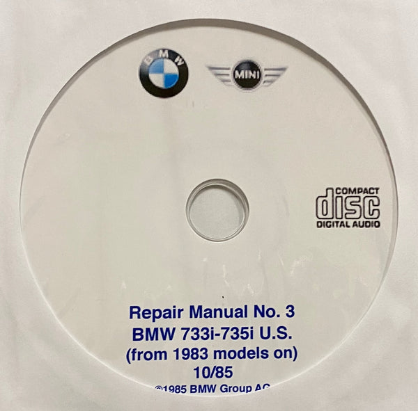 1983-1987 BMW 733i-735i US E23 Workshop Manual