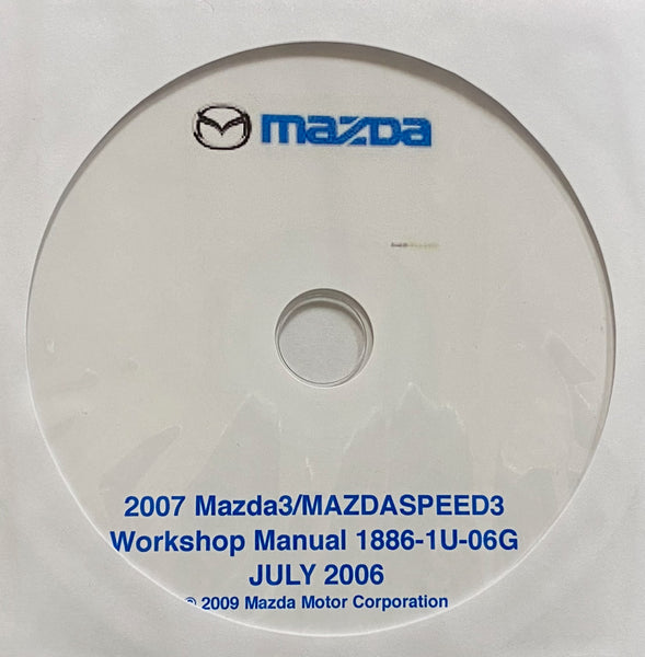2007 Mazda3-MazdaSPEED3 US WORKSHOP MANUAL