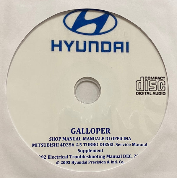 1991-2003 Hyundai Galloper Workshop Manual