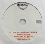 Datsun Pick-Up USA & Canada Parts Catalog Model 520-521 series