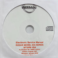 2008 Nissan Rogue Model S35 series US Wortshop Manual