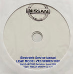 2012 Nissan Leaf Model ZE0 Series US Workshop Manual