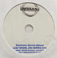 2012 Nissan Leaf Model ZE0 Series US Workshop Manual