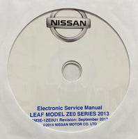2013 Nissan Leaf Model ZE0 Series US Workshop Manual