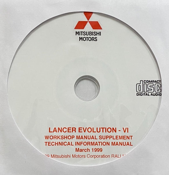 1999-2001 Mitsubishi Lancer Evolution VI Workshop Manual Supplement