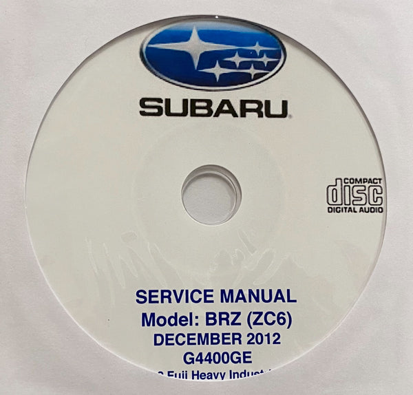 2013 Subaru BRZ Workshop Manual