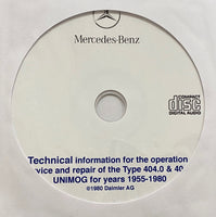1955-1980 Mercedes-Benz Unimog Type 404.0 and 404.1 Workshop Manual